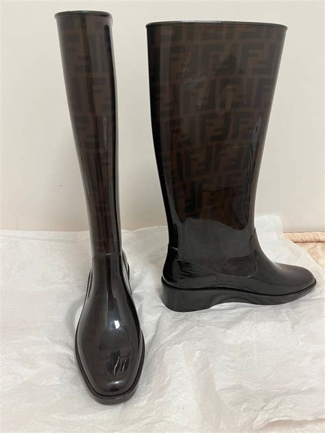 fendi rubber boots|genuine fendi boots.